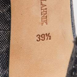 Pre Owned Manolo Blahnik Metallic Lurex Fabric BB Pumps Size 39.5