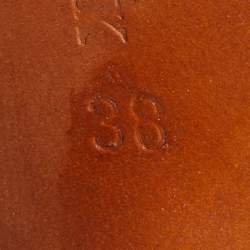 Pre Owned Manolo Blahnik Black Patent Leather Cut Out Slingback Sandals Size 38