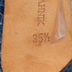 Pre Owned Manolo Blahnik Blue Python BB Pumps Size 35.5