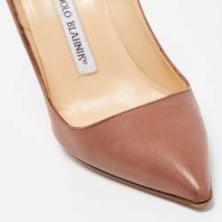 Manolo Blahnik Brown Leather BB Pumps Size 35