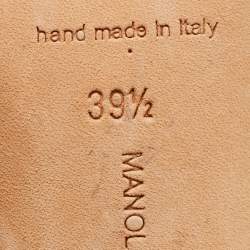 Pre Owned Manolo Blahnik Black Suede BB Pumps Size 39.5