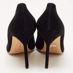Pre Owned Manolo Blahnik Black Suede BB Pumps Size 39.5