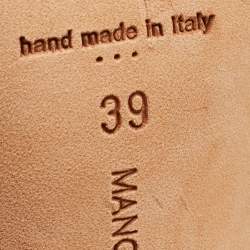 Pre Owned Manolo Blahnik Purple Satin Hangisi Pumps Size 39