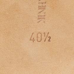 Pre Owned Manolo Blahnik Blue Suede Cut Out Peep Toe Pumps Size 40.5