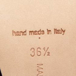 Pre Owned Manolo Blahnik Burgundy Velvet Hangisi Crystal Embellished Pointed Toe Pumps Size 36.5