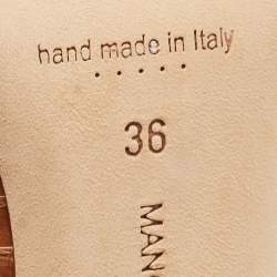 Pre Owned Manolo Blahnik Brown Python Leather BB Pointed Toe Pumps Size 36