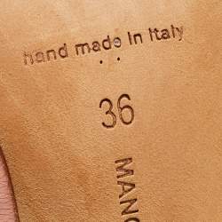 Pre Owned Manolo Blahnik Pink/Gold Patent and Leather BB Pumps Size 36