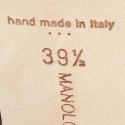 Pre Owned Manolo Blahnik Black Satin Hangisi Pumps Size 39.5