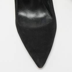 Pre Owned Manolo Blahnik Black Suede BB Pointed Toe Pumps Size 42