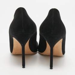Pre Owned Manolo Blahnik Black Suede BB Pointed Toe Pumps Size 42