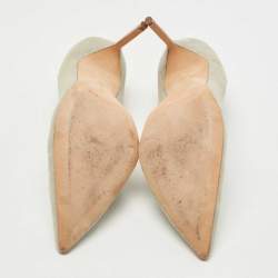 Pre Owned Manolo Blahnik Grey Suede BB Pointed Toe Pumps Size 42