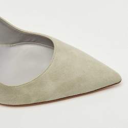 Pre Owned Manolo Blahnik Grey Suede BB Pointed Toe Pumps Size 42