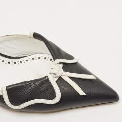 Pre Owned Manolo Blahnik Black Leather Mules Size 39