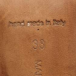 Pre Owned Manolo Blahnik Old Rose Satin Hangisi Pumps Size 38