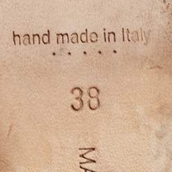 Pre Owned Manolo Blahnik Beige Satin Okkava Pumps Size 38