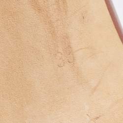 Pre Owned Manolo Blahnik Brown Leather Round Toe Pumps Size 38