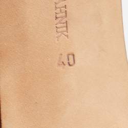 Pre Owned Manolo Blahnik Pink Pleated Leather Slingback Pumps Size 40