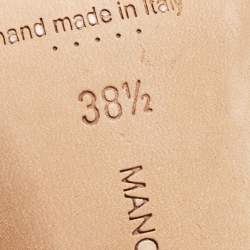 Pre Owned Manolo Blahnik Burgundy Satin Crystal Embellished Pointed Toe Pumps Size 38.5