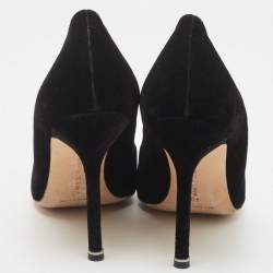 Manolo Blahnik Black Velvet  Hangisi Pumps Size 40