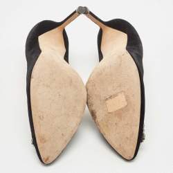 Manolo Blahnik Black Velvet  Hangisi Pumps Size 40