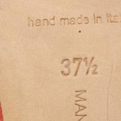 Pre Owned Manolo Blahnik Pink Satin Pointed Toe Pumps Size 37.5