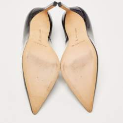 Pre Owned Manolo Blahnik Black Patent BB Pumps Size 36