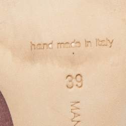 Pre Owned Manolo Blahnik Pink/Black Satin and Lace Gerontiushi Pumps Size 39