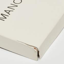 Pre Owned Manolo Blahnik Blue Suede Toubib Ankle Strap Sandals Size 40