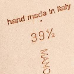 Pre Owned Manolo Blahnik Blue Satin Nadira Pumps Size 39.5