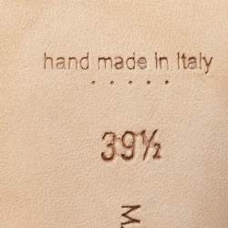 Pre Owned Manolo Blahnik Multicolor Watersnake and Leather Strappy Sandals Size 39.5