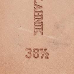 Pre Owned Manolo Blahnik Pink Satin Hangisi Ballet Flats Size 38.5