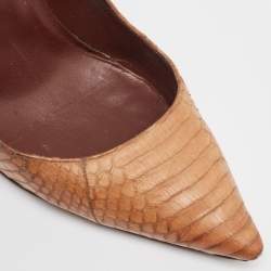 Manolo Blahnik Brown Watersnake  BB Pumps Size 38
