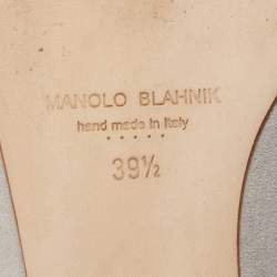 Manolo Blahnik Grey Suede Maysale Mules Size 39.5 