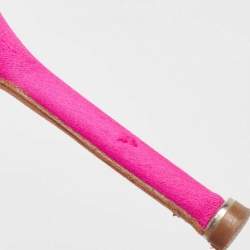 Pre Owned Manolo Blahnik Pink Satin Hangisi Pumps Size 39