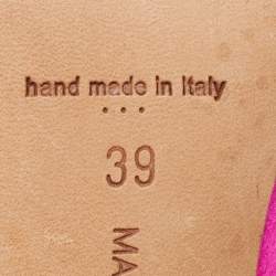 Pre Owned Manolo Blahnik Pink Satin Hangisi Pumps Size 39