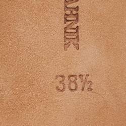 Pre Owned Manolo Blahnik Grey Crystal Embellished Satin BB Pumps Size 38.5