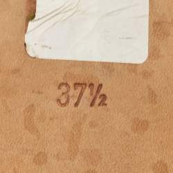 Pre Owned Manolo Blahnik Green Satin Hangisi Ballet Flats Size 37.5