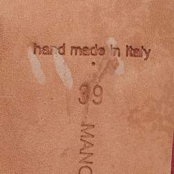 Pre Owned Manolo Blahnik Burgundy Satin Nadira Pumps Size 39