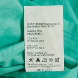 Manoush Sea Green Embellished Silk Ruffle Detail Short Dress S