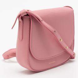 Pre Owned Mansur Gavriel Light Pink Leather Mini Crossbody Bag