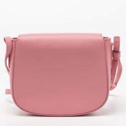 Pre Owned Mansur Gavriel Light Pink Leather Mini Crossbody Bag