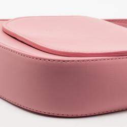 Pre Owned Mansur Gavriel Light Pink Leather Mini Crossbody Bag