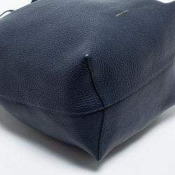 Mansur Gavriel Navy Blue Leather Bucket Bag 