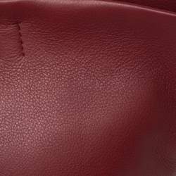 Pre Owned Mansur Gavriel Burgundy Leather Tulipano Tote
