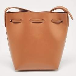 Mansur Gavriel Brown Leather Mini Bucket Bag