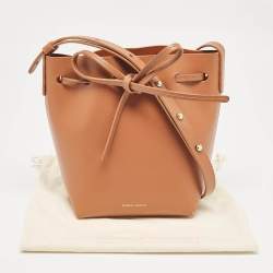 Mansur Gavriel Brown Leather Mini Bucket Bag
