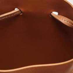 Mansur Gavriel Brown Leather Mini Bucket Bag
