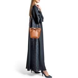 Mansur Gavriel Brown Leather Mini Bucket Bag