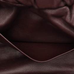 Mansur Gavriel Burgundy Leather Cloud Clutch
