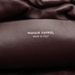 Mansur Gavriel Burgundy Leather Cloud Clutch